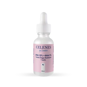 CELENES Serum AHA 10% + BHA 2% + Kërpudha Arctic Chaga + Lactic 30 ml